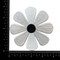 4" White Daisy, Black Center, Flower, Embroidered, Iron on Patch